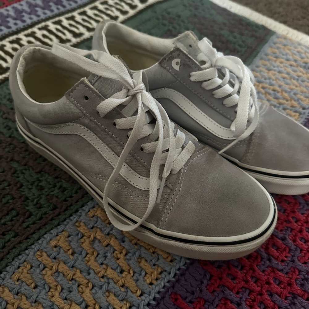 Vans Gray and White Sneakers Classic Style